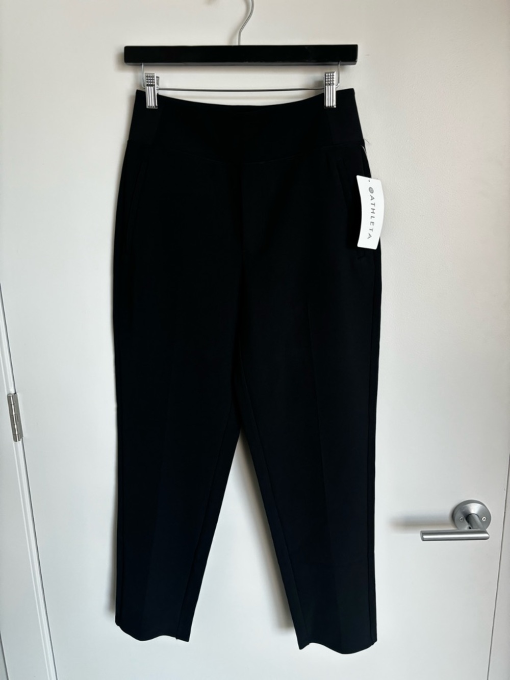 Athleta Black Straight-Leg Ponte Pants